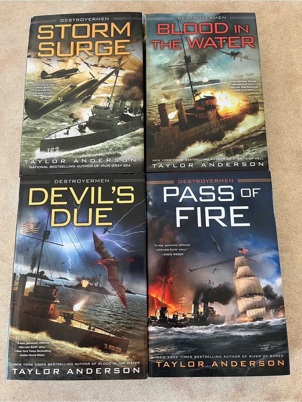 Taylor Anderson Destroyer Men Hardcover Books Set Of 4